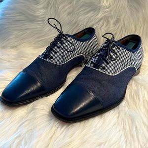 Christian Louboutin Olympio Canvas Spectators in navy